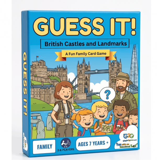 guess it! british castles and landmarks | family fun trivia educational card game for kids and families
